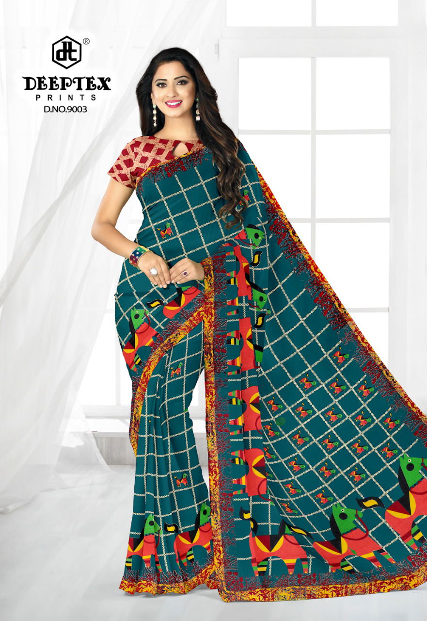 Deeptex Kalamkari Special 9 Casual Daily Wear Cotton Printed Saree Collection